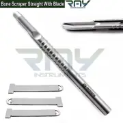 Dental Bone Scraper Straight With Blades Implant Harvester Collector Grafting