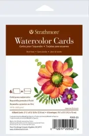 Strathmore Cards & Envelopes 3.5"X4.875" 6/Pkg-Watercolor P20523