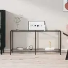 Console Table Transparent 160x35x75.5 cm Tempered Glass vidaXL