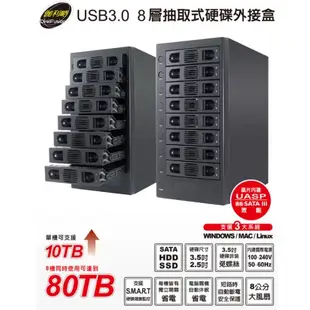 有發票 免運費【伽利略】USB3.0 8層抽取式硬碟外接盒(35D-U38)