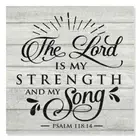 The Lord is my Strength, Psalm Rustic Looking Faith Wood Sign B3-12120062032