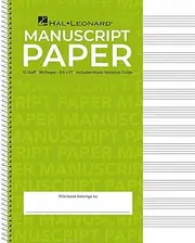 Hal Leonard Standard Wirebound Green Cover Manuscript Paper Book