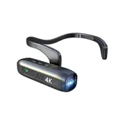 Wearable 4K 30FPS Head Mounted Camera WiFi Video Camera Camcorder Webcam Wide Angle Lens Battery AP Black