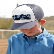 Cinch® Boy's Camo Logo FLEXFIT® Grey Trucker Cap MCC0606015