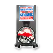 Quirky Fun Japan Sticker Round Red Mount Fuji Decal B-Side Label
