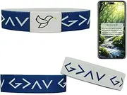 [Generic] Christian Daily Bible Verse Bracelet with NFC Wristbands Scripture Bracelets Christian Bracelet for Women Men Elastic Inspirational Religious Present
