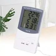 Digital Hygrometer Thermometer, Indoor & Outdoor Temperature Monitor, Temp Humidity Meter, 25% RH to 98% RH, 50 to 70℃, LCD Display, with Probe