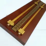 Wooden Snooker Billiards SCOREBOARD - WALNUT with BRASS Pointers and Rails