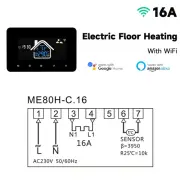 Smart Thermostat Tuya Wifi Temperature Controller Electric Floor Heating Plumbin