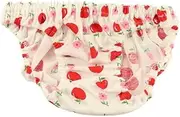 La-pomme(ラ ポーム) La Paume Women's Bikini Panties, Petite Mignon, Apple Print, Cotton Fabric, Crunchy Look, Small, Scanty, Extra Small, Elastic Pants, Full Back Shorts
