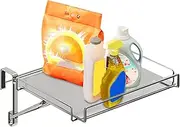 Uonguon Foldable Cabinet Door Organizer, Kitchen Assistance Table, Stainless Steel Adjustable Rack, Space Saving Design, Compact Portable Storage, for Home Use, 11.81x11.02x1.97 Inches