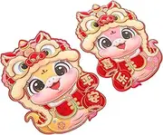 Gadpiparty 1 Pair Year Door Posters Elegant Spring Festival Couplets and Snake Year Window Decals Sturdy Stickers for Home Decor Easy Application and Unique Decoration