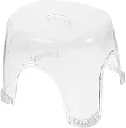 DONFAMDS Transparent Slip Shower Stool Ergonomic Bath Seat for Relaxation Non Skid Design Versatile Footrest for Bathroom Use Elegant
