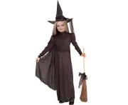 Classic Black Wicked Witch Girl's Halloween Costume- New