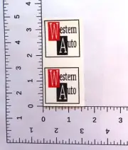 water slide decal set FOR WESTERN AUTO AS A RECTANGLE W/TRACKING