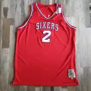 Mitchell & Ness Moses Malone Hardwood Classics Philadelphia 76ers Jersey Size 58