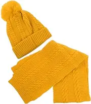 [MOBUTOFU] Children Hat Scarf Cute Winter Scarf Scarf Christmas Scarf Christmas Knitted Cap Xmas Hat Scarf Hats Children Kitted Hat Knitted Hat Red Yarn