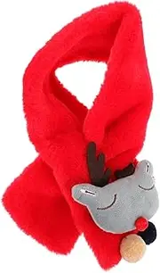 [Amosfun] Polyester Christmas Scarf Elk Pattern Warm and Comfortable Random Color