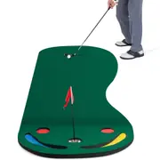 Costway Portable 3m Golf Putting Green Mat Golf Practice Training Pad w/Flags & 3 Cup Indoor Outdoor