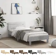 Bed Frame with Headboard Mattress Base with Storage Engineered Wood vidaXL