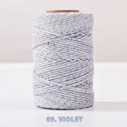 KNOTITUDE 2mm X 100M 100% Cotton Spotty Multicolor Mixed Braided Macrame Cord
