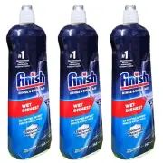 3 x 800mL Finish Rinse & Shine Aid Dishwashing Drying Liquid Prevents Water Spot