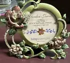 LIVING QUARTERS "Garden Jewels" 3×3 Flower Rose Photo Frame - Enamel -NEW