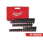 3/8 In. Drive SAE And Metric 6 Point Impact Socket Set (86-Piece)