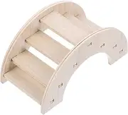 CIYODO Hamster Wooden Bridge Durable Climbing Platform for Small Pets Chinchilla Guinea Pig Playground Accessory Multi Function Arch Bridge and Ladder Design for Pet Enrichment