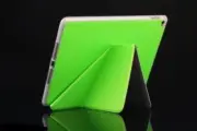for iPad Air 2 9.7 A1566 A1567 - GREEN 5 Fold Flip TPU SILICON GEL RUBBER case