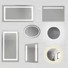 Round/Square LED Mirror Illuminated Bathroom Light Touch Switch Anti-fog IP44