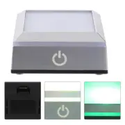 LED light holder glass display shelf 3D Crystal Statue Led Light Base