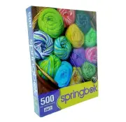 Springbok 500pc Jigsaw Puzzle Colorful Yarn Made in USA 20in x 20in New Sealed