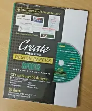 Southworth Design Gallery SPORTS Create Your Own Design Papers & CD - Brand New