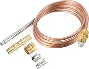 sourcing map Gas Fireplaces Thermocouple Dia 5mm for Frying Furnace Generator Gas Fryer Stove Oven Water Heater Replacement Parts 35.43" Long
