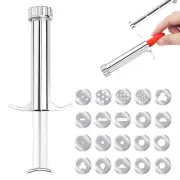 Stainless Steel Clay Extruders Sugar Paste Extruder With 20 Tips For Sculpturing