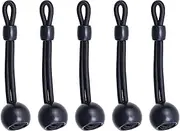 Wealrit 5 Pcs Universal Bungee Tie Down Outdoor Blinds Parts Shade Tie Downs Replacement for Exterior Roller Shades and Outdoor Roller Blinds Original Length 4 Inch(Black)
