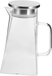 Ciieeo Large Capacity Glass Pitcher Cold Water Jug Beverage Kettle for Juice Tea More Glass Teapot for Home Kitchen Bar Parties