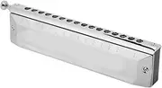 Harmonica 16 Holes 64 Tones C Key Chromatic Scale Portable Instrument for Beginners Birthday Silver