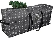 YiYa Storage Bag for Christmas Tree, 165 cm, Artificial Christmas Tree, Waterproof, Reinforced Handles, Black