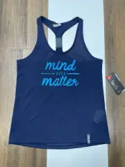 NEW Under Armour Womens Sz S Activewear Tank Top Mind Over Matter Blue Heat Gear
