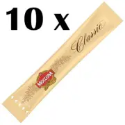 10x Moccona Classic Medium Roast Instant Coffee Sticks / Sachet / Single 1.7g