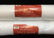 Deco Mesh Ribbon Rolls White Pink Green Metallic Iridescent Christmas Crafts 2
