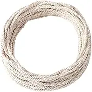 CustomyLife 65.6 Ft Oil Lamp Wicks 1/8" Round Braided Cotton Wick Replacement for Candle Lamp, Tiki Torches, Alcohol Candle Burner, kerosene Lantern