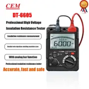 DT-6605 High Voltage Insulation Tester Large 6000 Counts Digital Display #