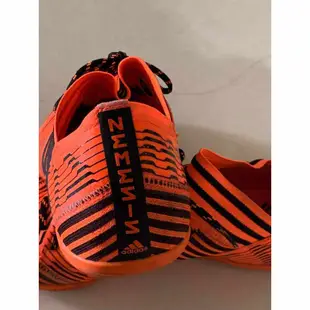 【adidas】男鞋 橘黑色 Nemesis Tango 經典足球鞋 球鞋 us:7.5 24.5cm 二手品 9成新