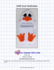 Duck Magnetic Note Holder- Plastic Canvas Pattern or Kit