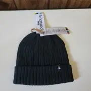 Smartwool Merino Wool Blend Rib Knit Beanie Hat Charcoal Heather NWT