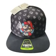 Super Mario Youth Snapback Hat Bioworld NWT