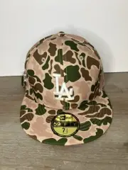 Los Angeles Dodgers New Era Fitted Hat Duck Camo 1988 World Series 59Fifty 7 1/2